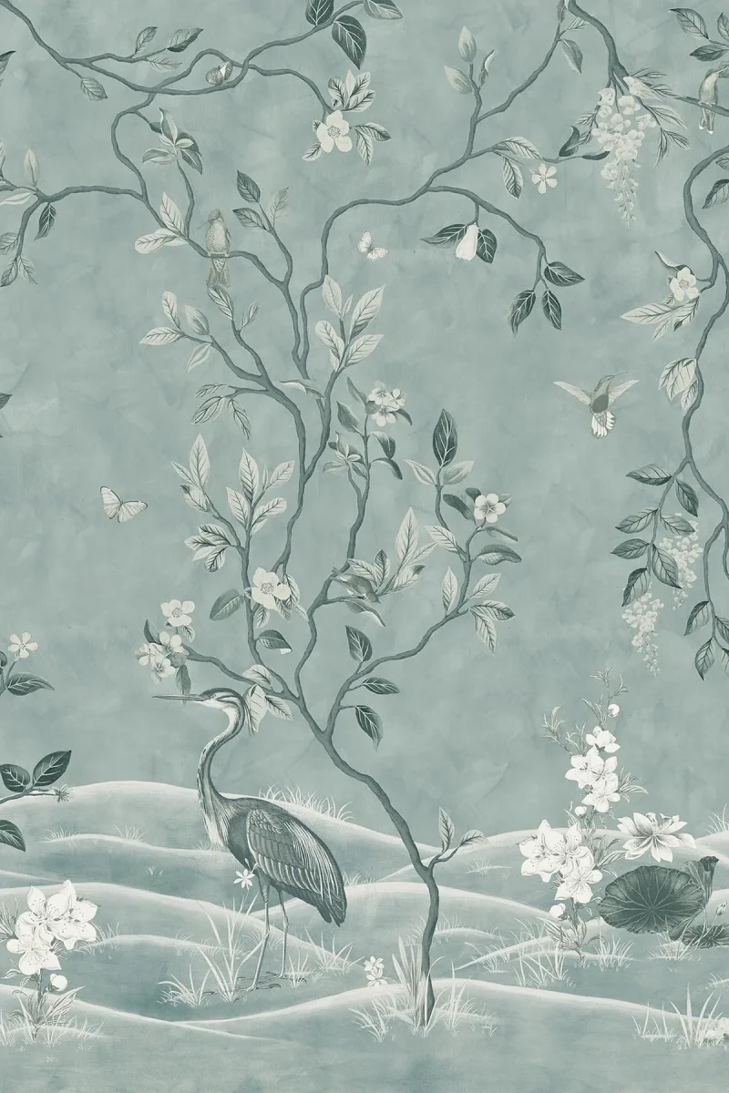 Chinoiserie Fauna Aqua Blue - Bild 3