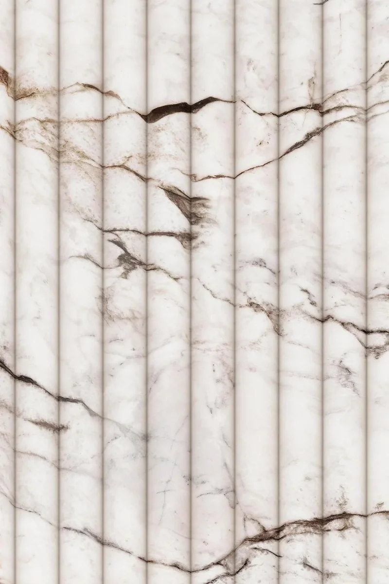 Fluted Marble Wallpaper Neutral - Bild 3