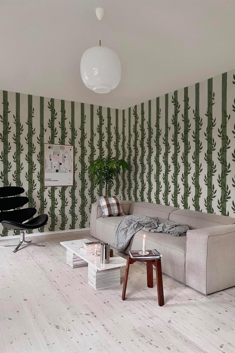 Botanical Stripe Dark Green - Bild 5