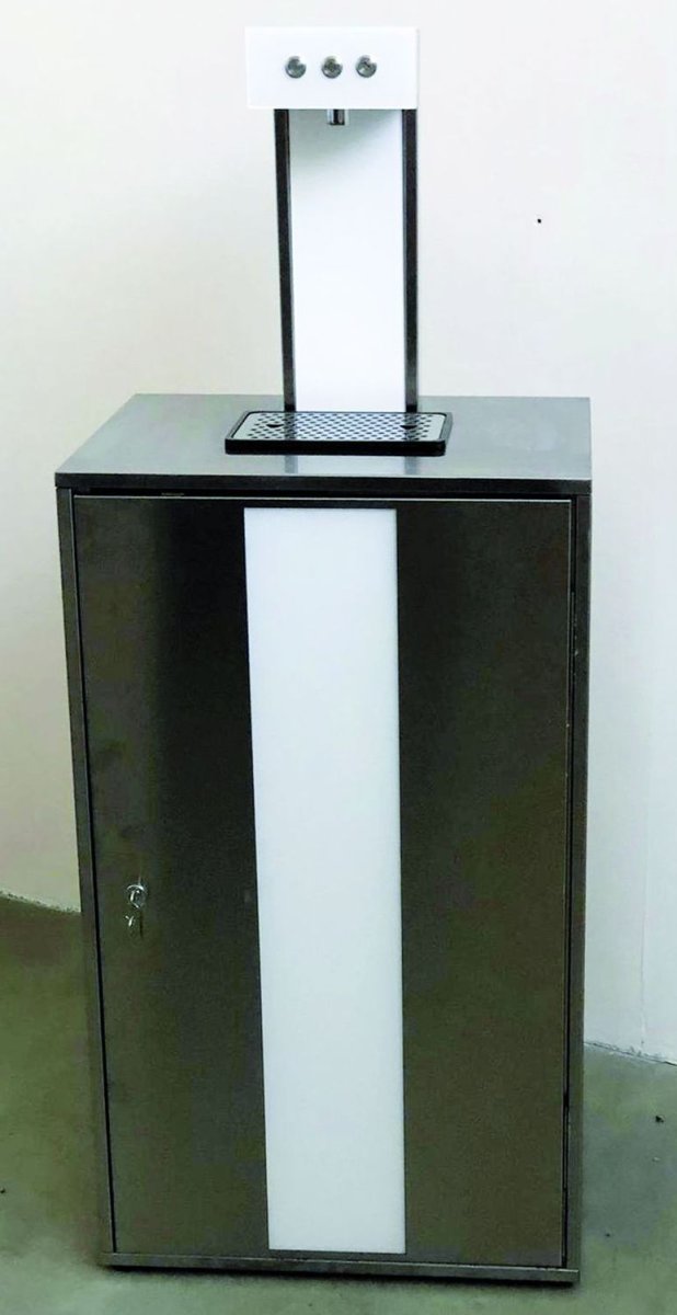 Vattenautomat, kolsyremaskin, vattendispenser, bubbelvattenmaskin – SPOT 80, fristående enhet, Spider UV LED vit - Bild 2