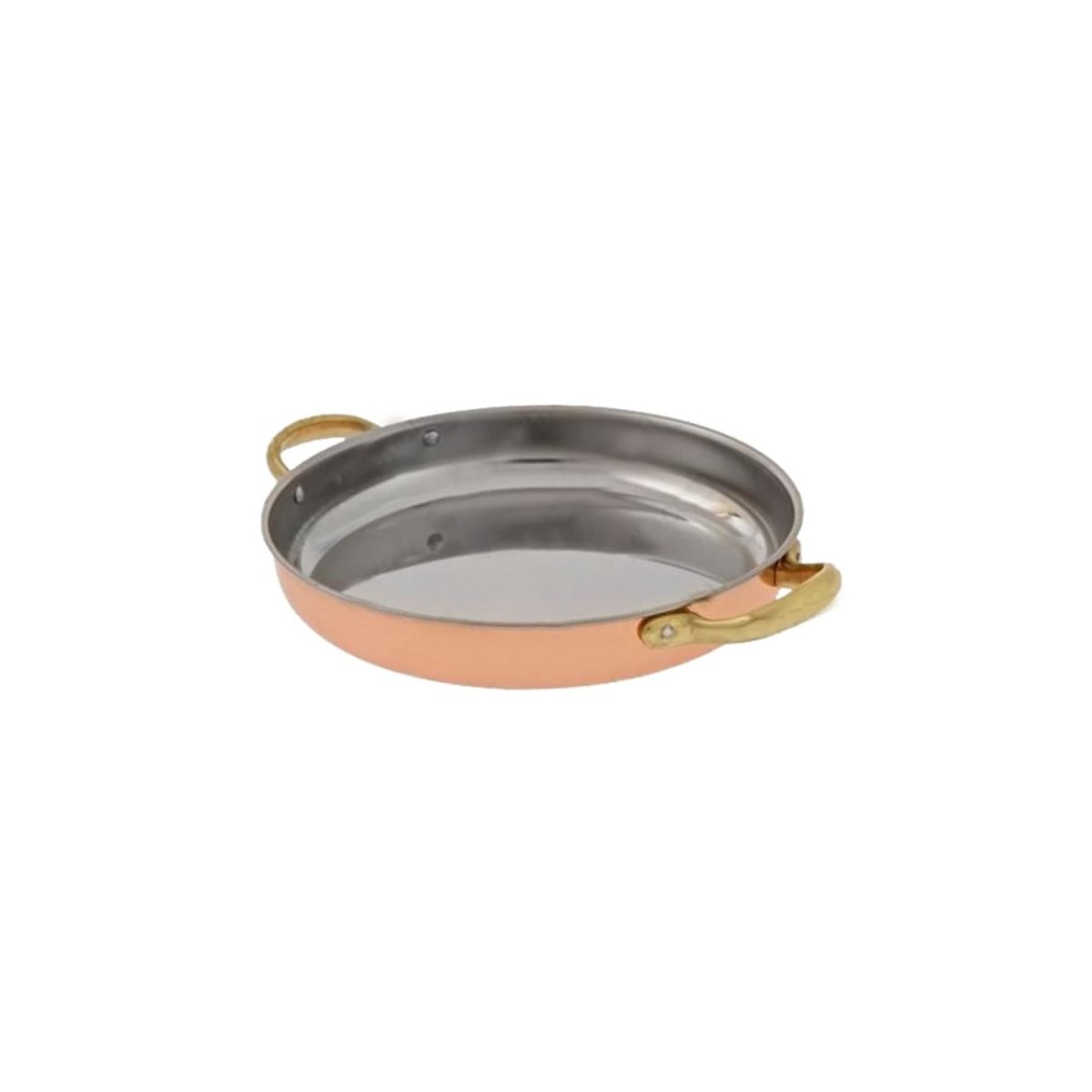 Kopparkastrull – och mässing, med handtag, 14 cm