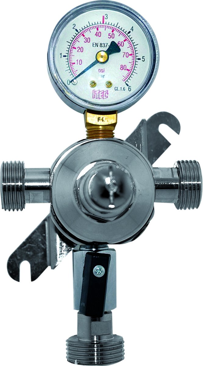 Tryckreducerare, tryckregulator, mellantrycksregulator – för CO2, N2 och blandgas (öl), 3 bar