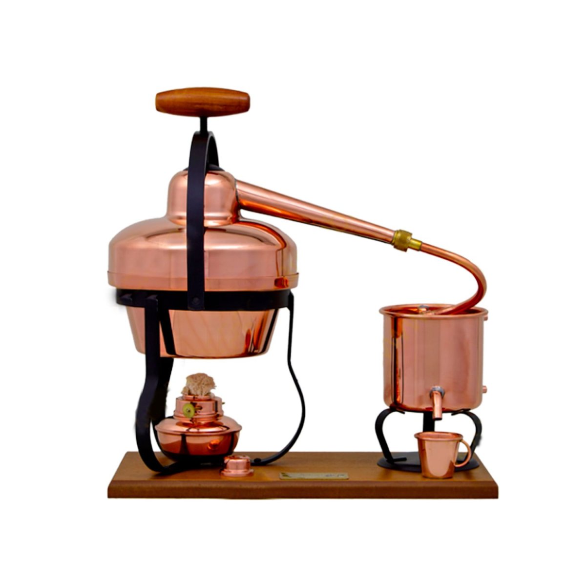 Destillationsapparat, destillator, destillationsutrustning – med spritbrännare, 1,25 liter - Bild 2